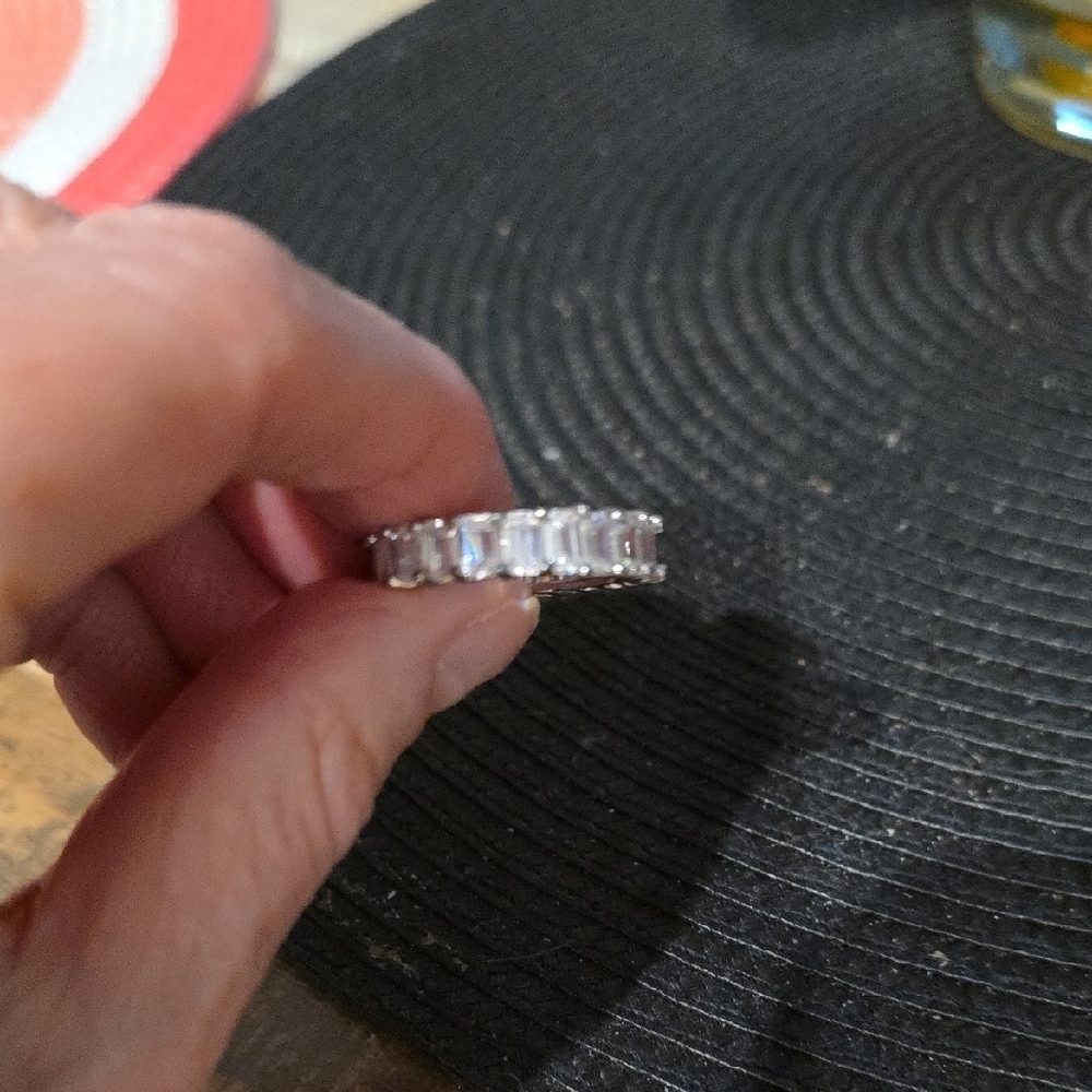Dazzling Silver Eternity Ring - image 2